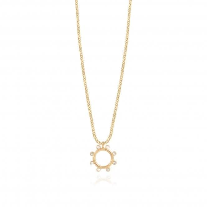 Zahra Gold Zirconia Hoop Necklace 46cm + 5cm Extender Necklace 4454Joma Jewellery4454