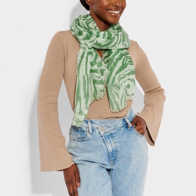 Zebra Scarf in Sage Green KLS473Katie LoxtonKLS473