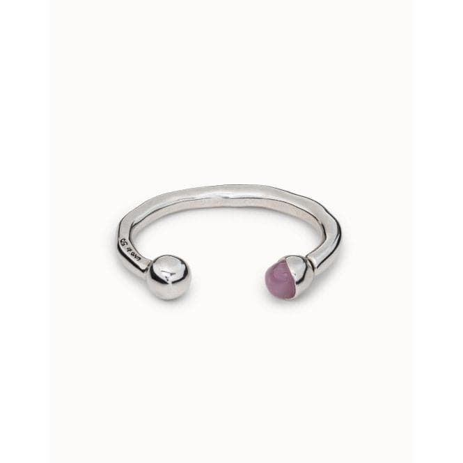 Zen Think Pink Pink Metal Natural Stone BraceletUNOde50PUL1774RSAMTL0L