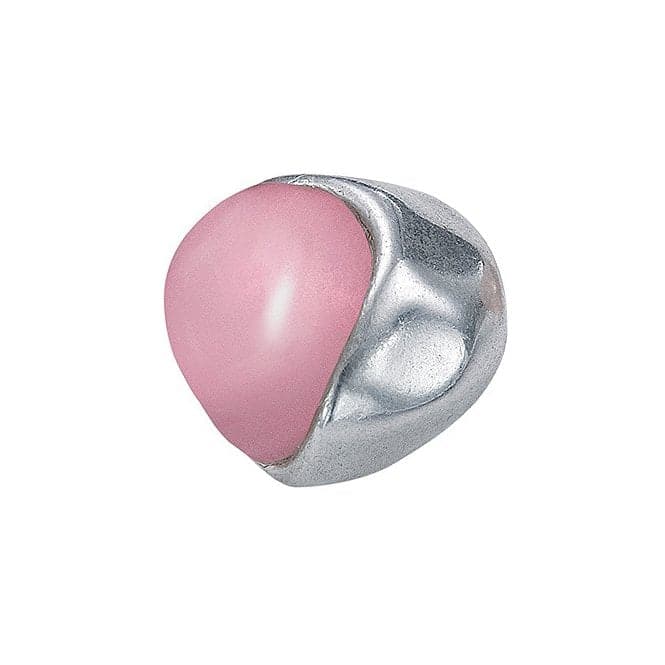 Zen Think Pink Rosa Pearl Natural Stone CharmUNOde50CHA0107MTLRSA0U