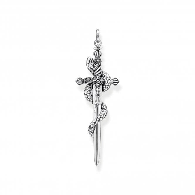 Zirconia Blackened Sword Snake Pendant PE943 - 643 - 11Thomas Sabo Sterling SilverPE943 - 643 - 11