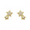 Zirconia Double Star Gold Plated Stud Earrings 3722GCZDew3722GCZ