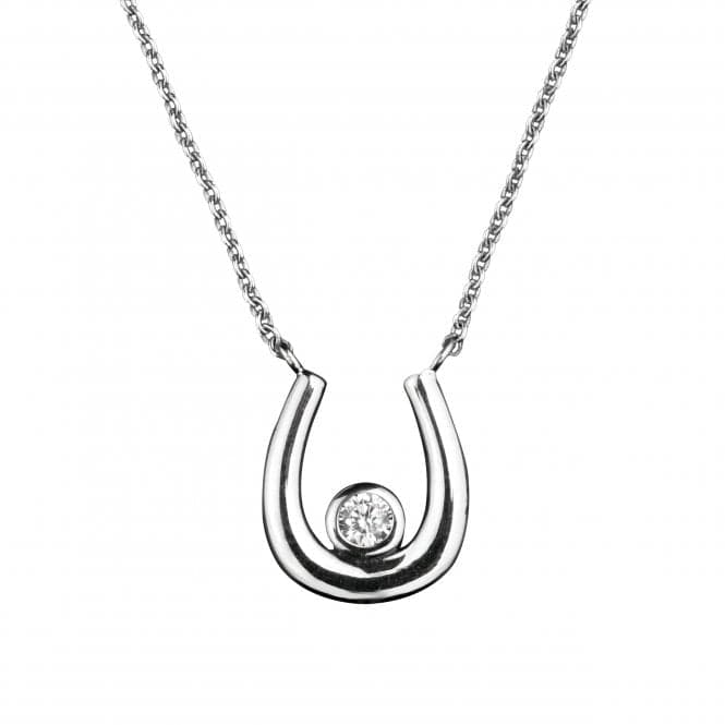 Zirconia Horseshoe 18" Necklace 9481CZDew9481CZ