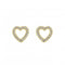 Zirconia Open Heart Gold Plated Stud Earrings 3543GCZDew3543GCZ