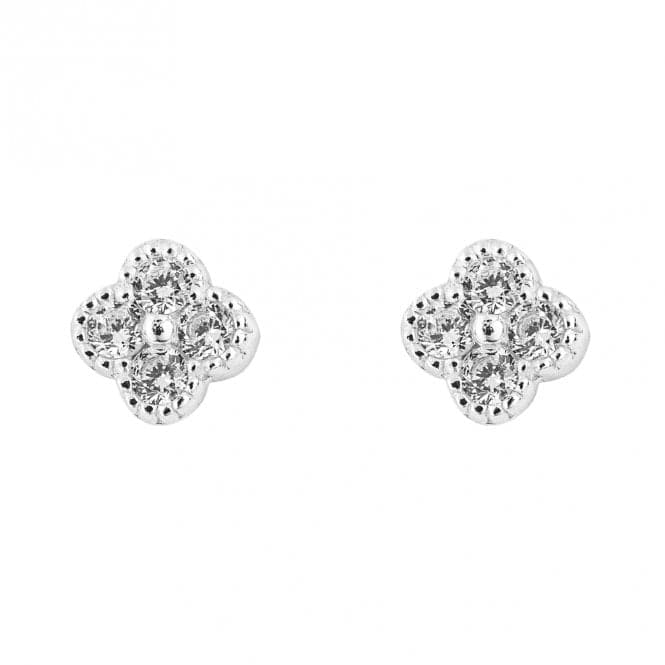 Zirconia Pave Flower Stud Earrings E6279CBeginningsE6279C