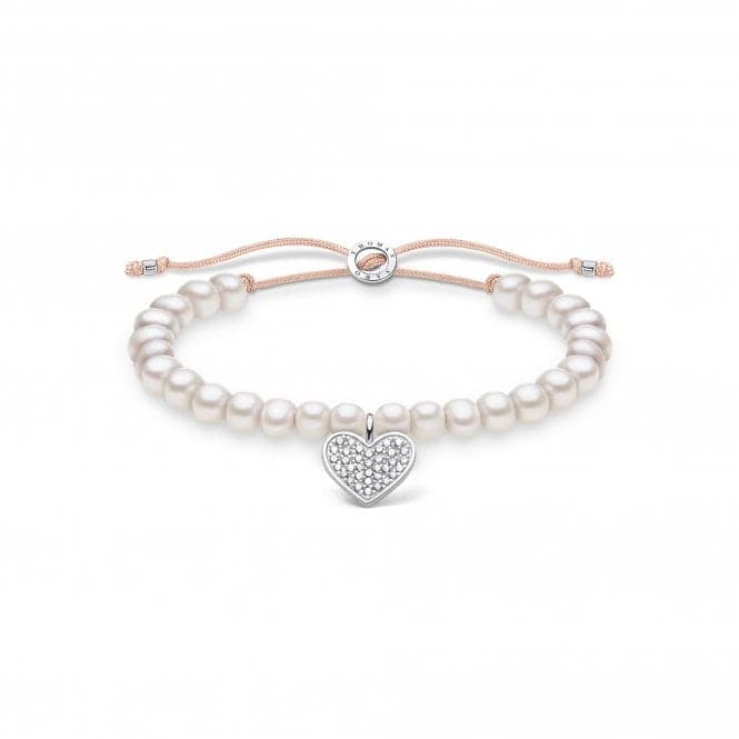 Zirconia Pave Heart Pearl Tie Bracelet A1986 - 199 - 14 - L20vThomas Sabo Charm Club CharmingA1986 - 199 - 14 - L20v