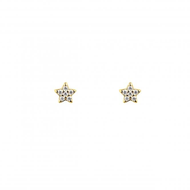 Zirconia Star Gold Plated Stud Earrings 3765GCZDew3765GCZ