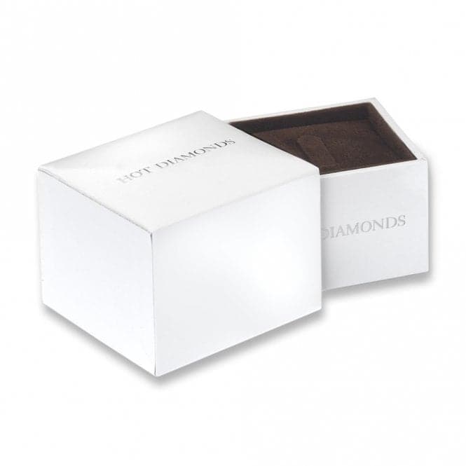 a white box with a chocolate inside of it