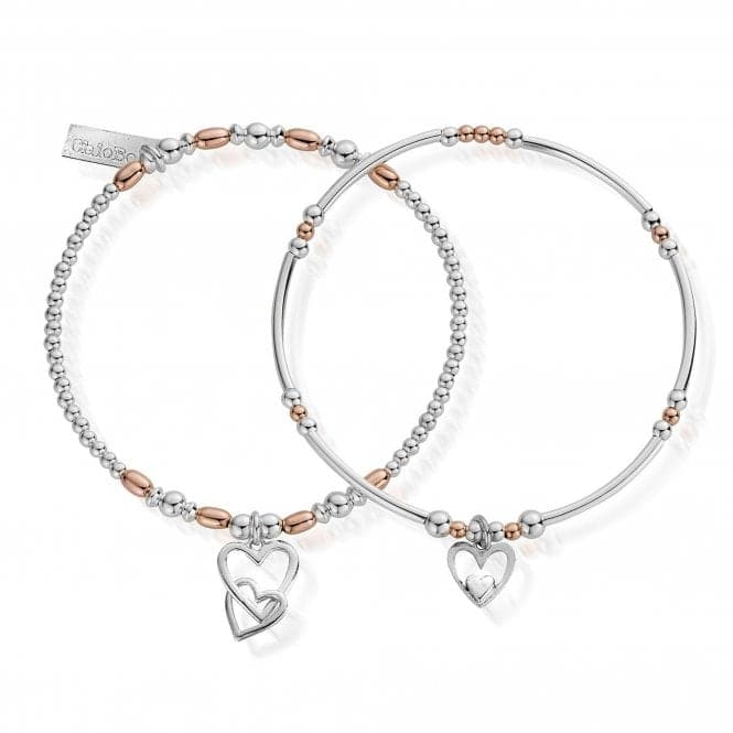ChloBo Rose Gold and Silver Double Devotion Set of 2 MBSET572732