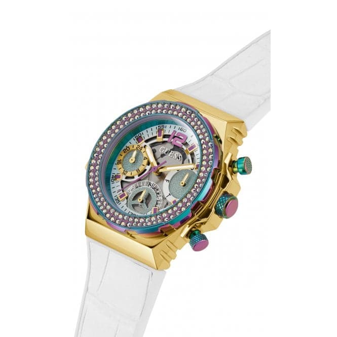 Damen-Armbanduhr Fusion aus Edelstahl und Gold, Silber, GW0553L2